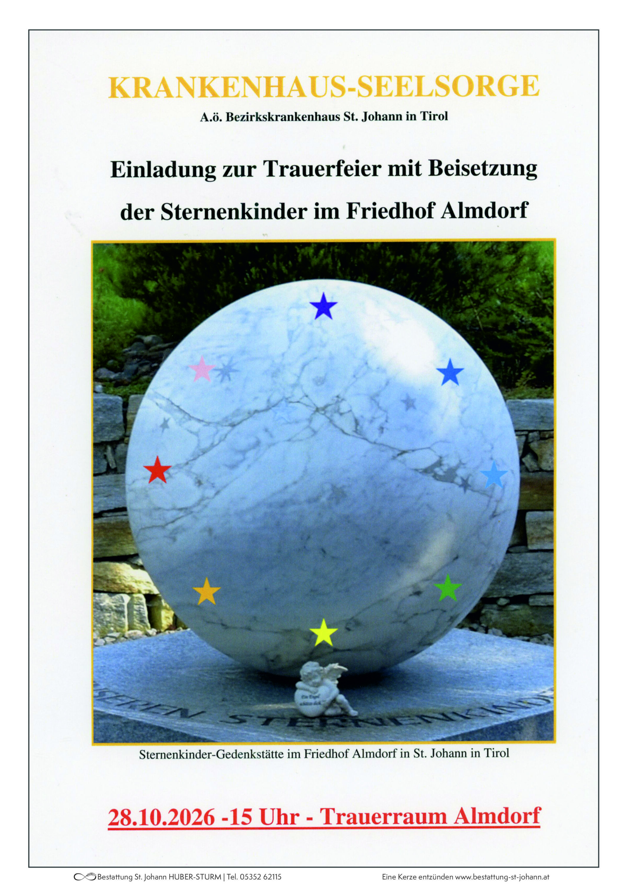 Sternenkinder Trauerfeier